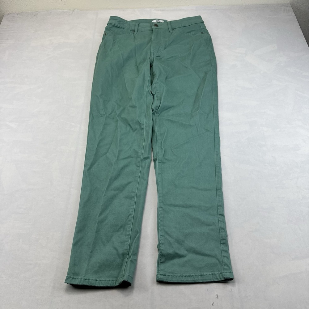 NWT Croft & Barrow Women's Size 8 Sage Green Straight Stretch Jeans